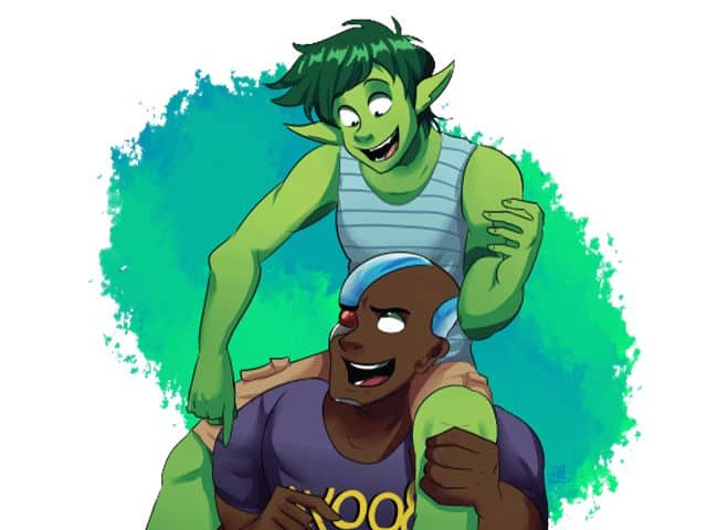 Beast Boy with Cybrog